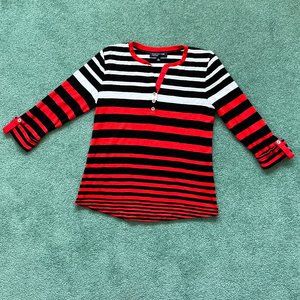 Jones New York Signature ¾ Sleeve Top